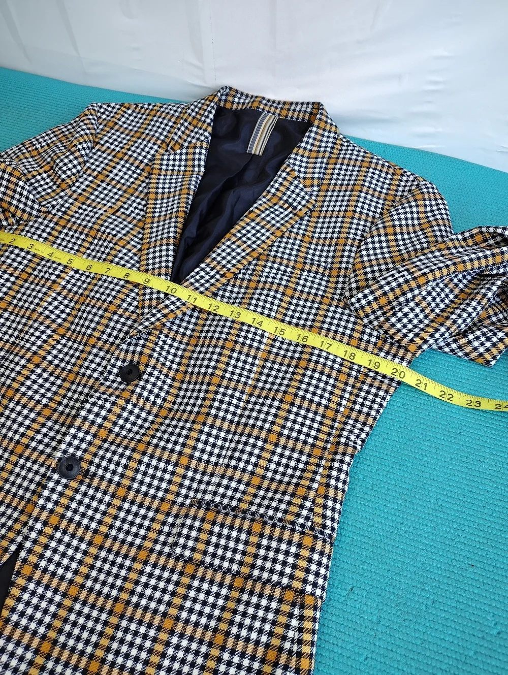 Zara Man Lined Blazer Jacket Two Front Buttons Multicolor Men's Size 42